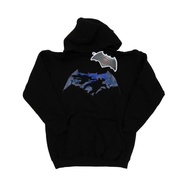 DC Comics Boys Batman v Superman Battle Silhouette Hoodie Black 12-13 Years