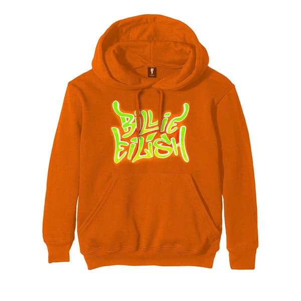 Billie Eilish Unisex Adult Flames Logo Hoodie