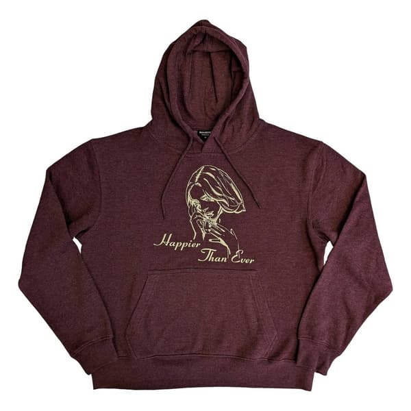 Billie Eilish Unisex-hættetrøje til voksne, lykkeligere end nogensinde