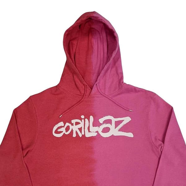 Gorillaz Unisex Adult Two Tone Logo Pullover Hoodie