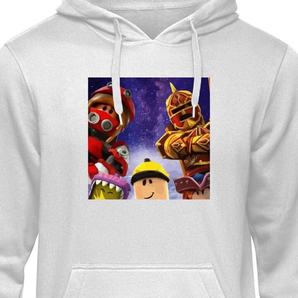 Huvtröja för Barn | Bekväm Barn-Hoodie Roblox Grå 5-6 År Huvtröja för Barn | Bekväm Barn-Hoodie Roblox Grå 5-6 År