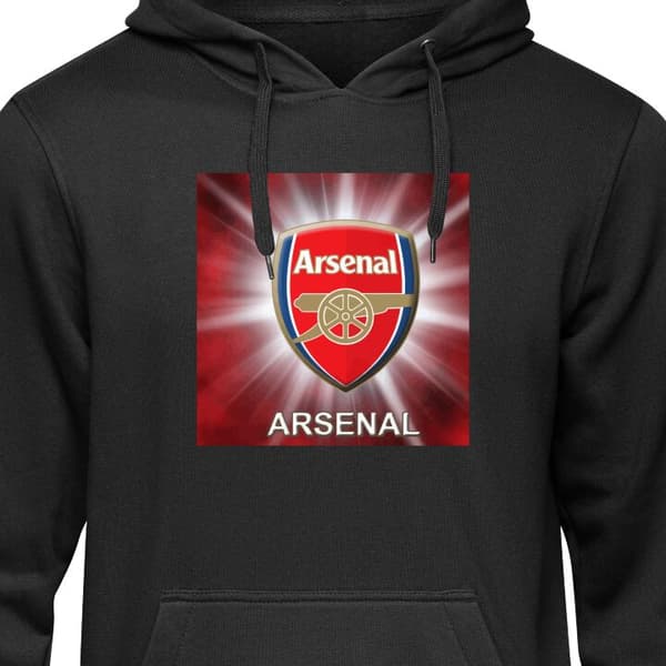Hættetrøje til Børn | Behagelig Børne-Hoodie Arsenal Sort 7-8 År