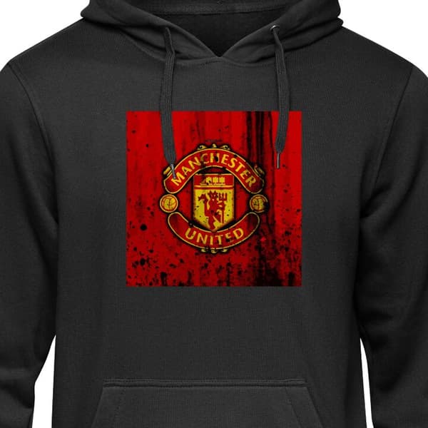 Hættetrøje til Børn | Behagelig Børne-Hoodie Manchester United F.C. Sort 9-11 År