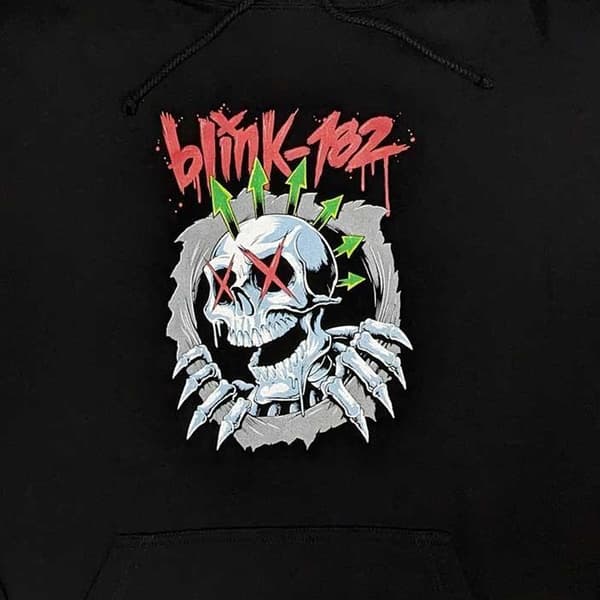 Blink 182 Unisex Adult Six Arrow Skull Hoodie