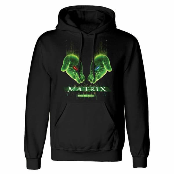The Matrix Unisex Adult Hand Pills Hoodie Black S