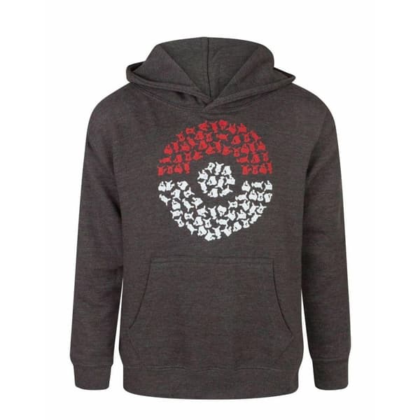 Pokemon Pojkar Pokeball Hoodie Grey 5-6 Years