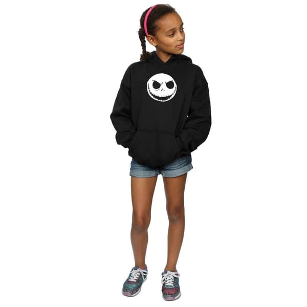 Disney Nightmare Before Christmas Jack Skellington Face-hoodie för flickor