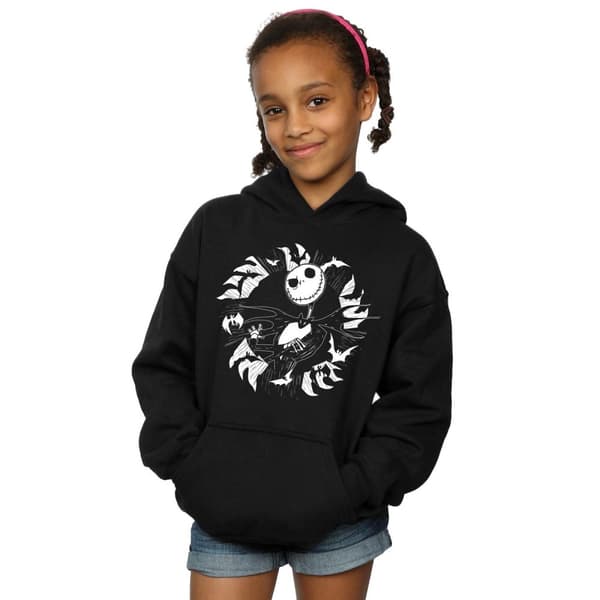 Disney Girls Nightmare Before Christmas Jack Bat Circle Hoodie