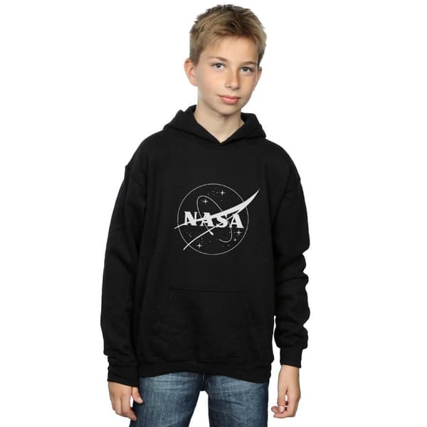 NASA Boys Classic Insignia Logo Monochrome Hoodie