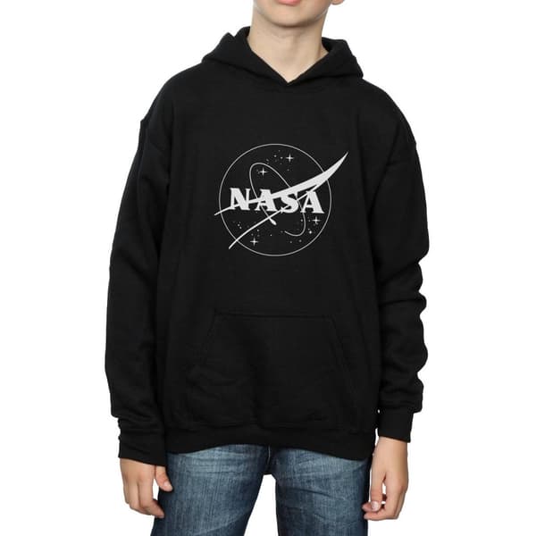 NASA Boys Classic Insignia Logo Monochrome Hoodie