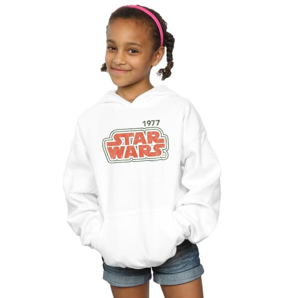 Star Wars Retro Outline-hoodie för flickor