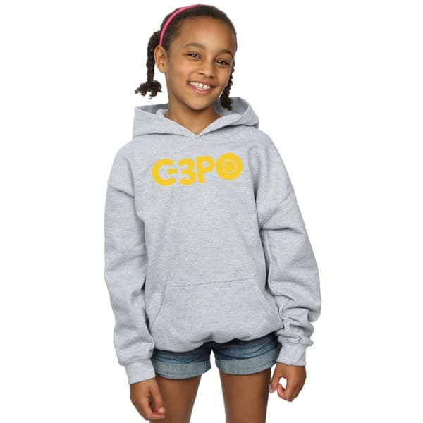 Star Wars Girls The Rise Of Skywalker C-3PO Text Logo Hoodie