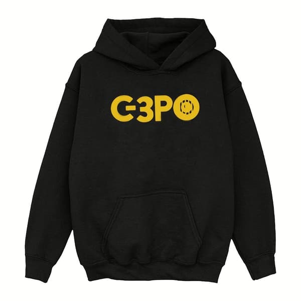 Star Wars Girls The Rise Of Skywalker C-3PO Text Logo Hoodie