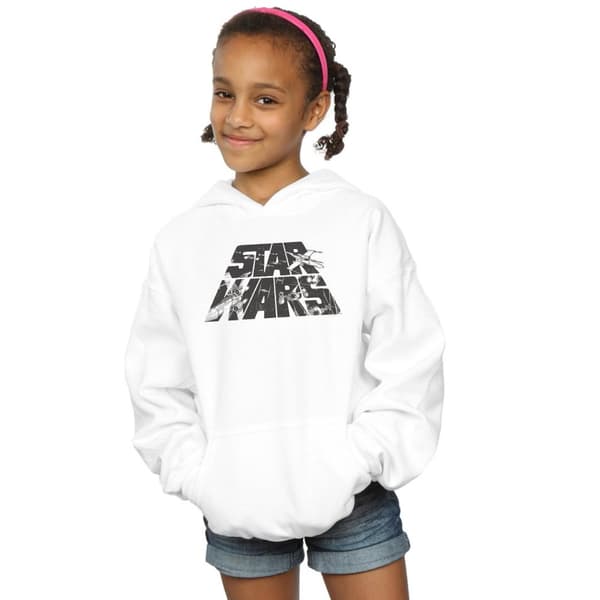 Star Wars Girls Logo Space Sketch Hoodie