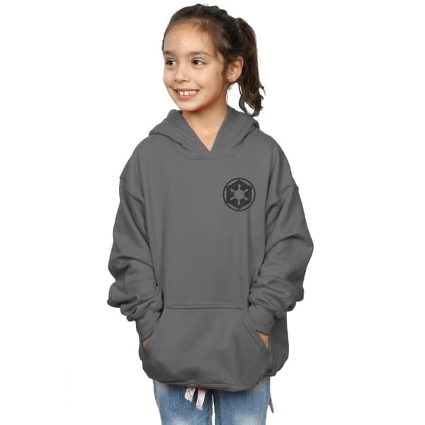 Star Wars Girls The Mandalorian Galactic Empire Insignia Huvtröja med brösttryck