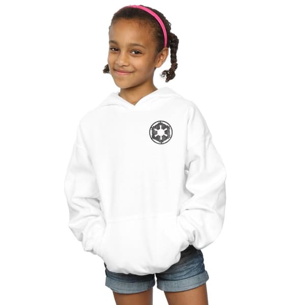 Star Wars Girls The Mandalorian Galactic Empire Insignia Huvtröja med brösttryck
