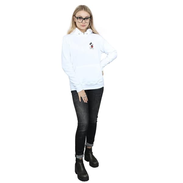 Disney Womens/Ladies Mickey Mouse Kickin Retro Chest Hoodie