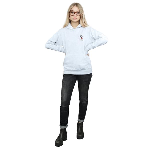 Disney Womens/Ladies Mickey Mouse Kickin Retro Chest Hoodie
