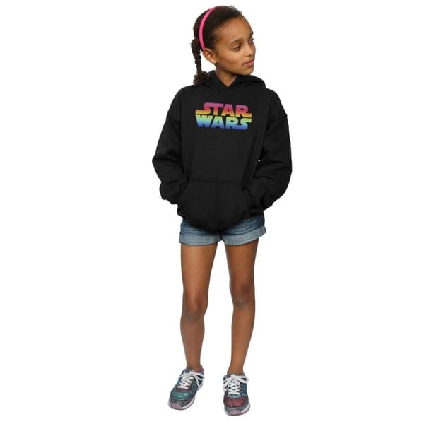 Star Wars Huvtröja med Rainbow-logga för flickor