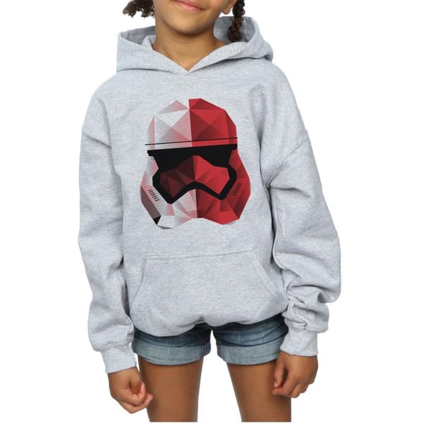 Star Wars Girls The Last Jedi Stormtrooper Red Cubist Helmet Hoodie