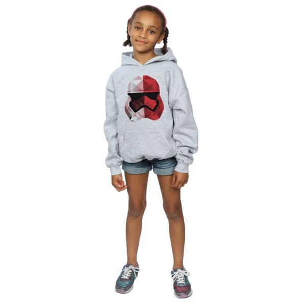 Star Wars Girls The Last Jedi Stormtrooper Red Cubist Helmet Hoodie