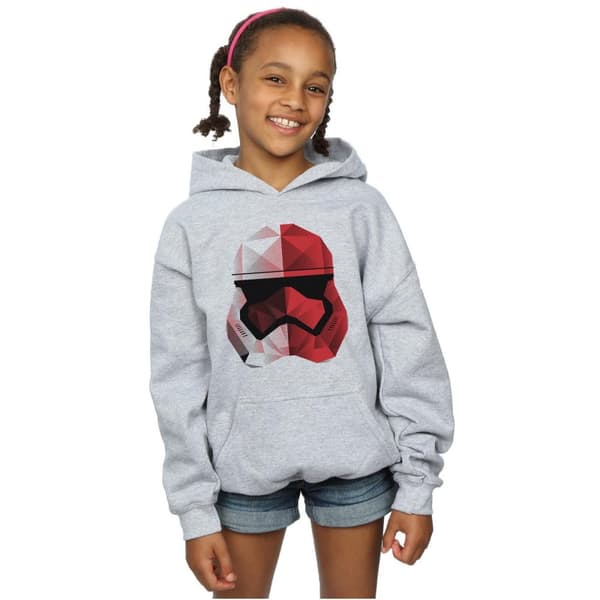 Star Wars Girls The Last Jedi Stormtrooper Red Cubist Helmet Hoodie