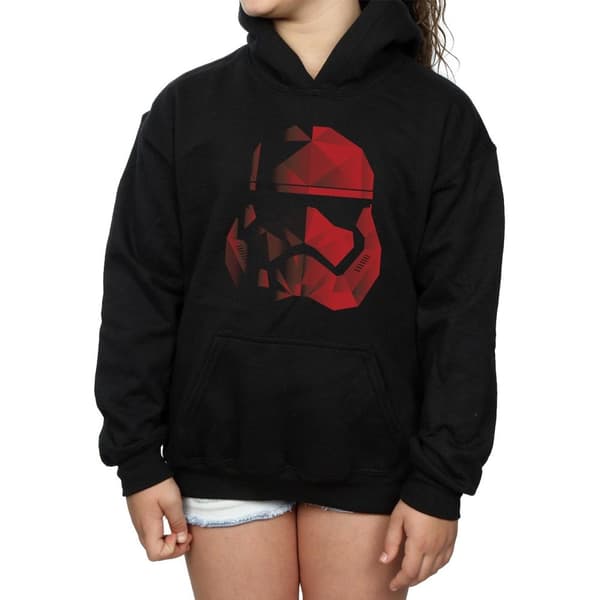 Star Wars Girls The Last Jedi Stormtrooper Red Cubist Helmet Hoodie