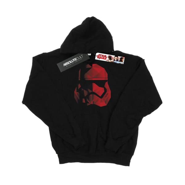 Star Wars Girls The Last Jedi Stormtrooper Red Cubist Helmet Hoodie Black 7-8 Years
