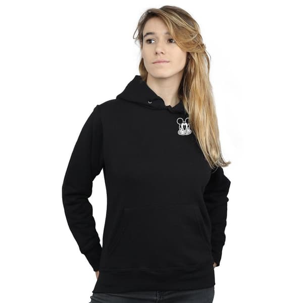 Disney Womens/Ladies Mickey Mouse Dont Speak Breast Print Hoodie