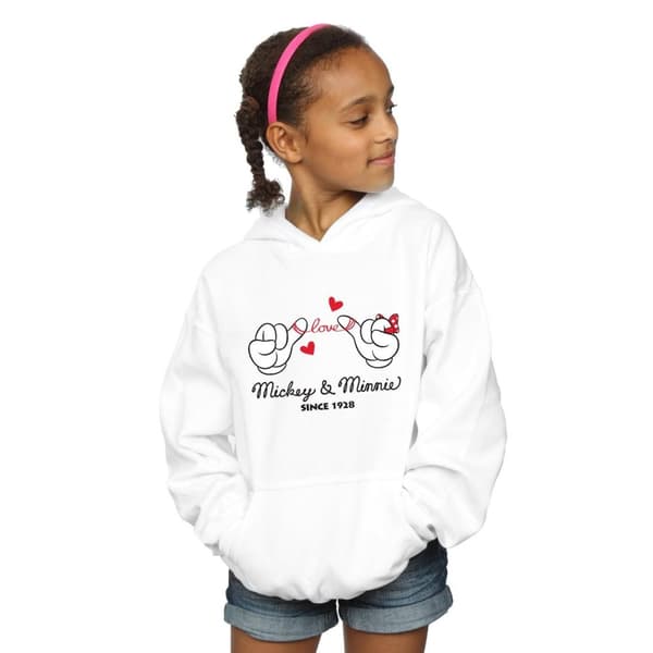 Disney Girls Mickey Mouse Love Hands Hoodie