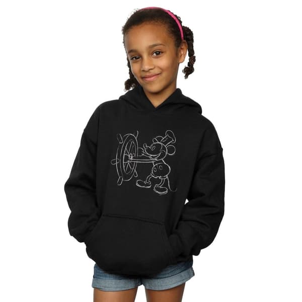 Disney Musse Pigg Ångbåt Sketch Hoodie för flickor