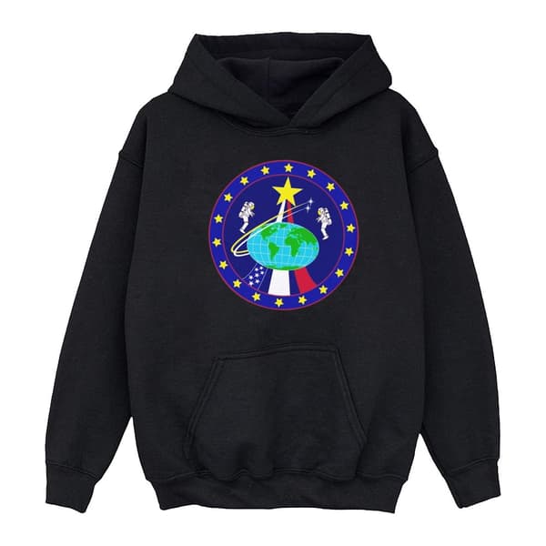 NASA Boys Classic Globe Astronauts Hoodie Black 5-6 Years