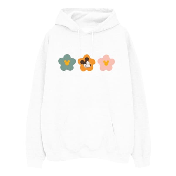 Disney Womens/Ladies Mickey Mouse Flowers Hoodie
