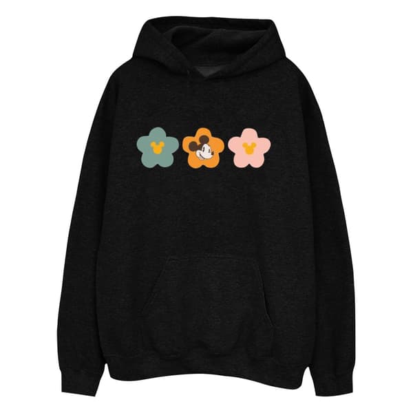 Disney Womens/Ladies Mickey Mouse Flowers Hoodie
