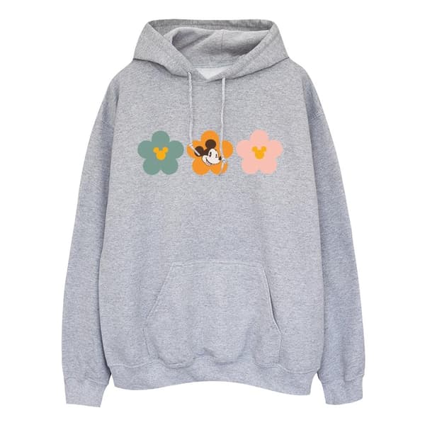 Disney Womens/Ladies Mickey Mouse Flowers Hoodie