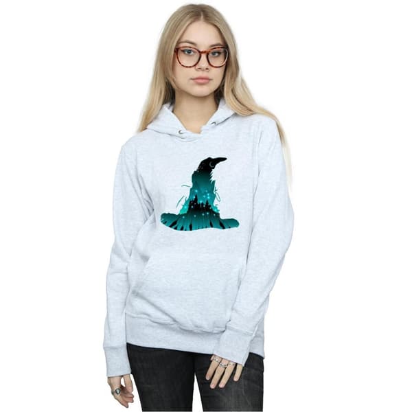 Harry Potter Huvtröja med Hogwarts-silhuett för kvinnor/damer