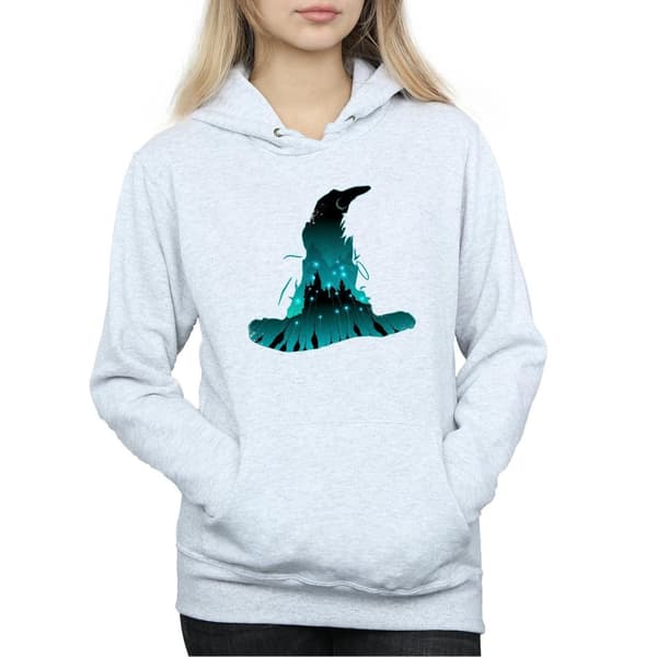 Harry Potter Huvtröja med Hogwarts-silhuett för kvinnor/damer