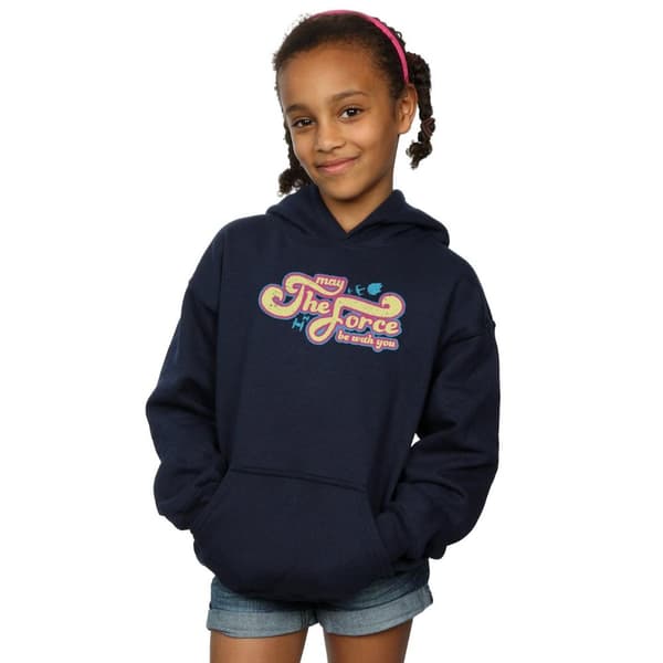 Star Wars May The Force Be With You-hoodie för tjejer