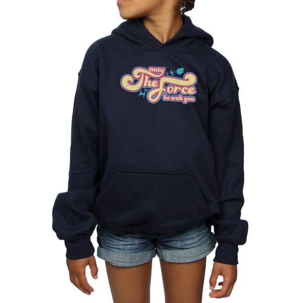 Star Wars May The Force Be With You-hoodie för tjejer