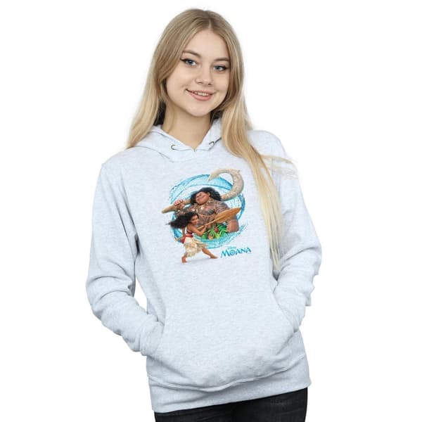 Disney Womens/Ladies Moana And Maui Wave Hoodie