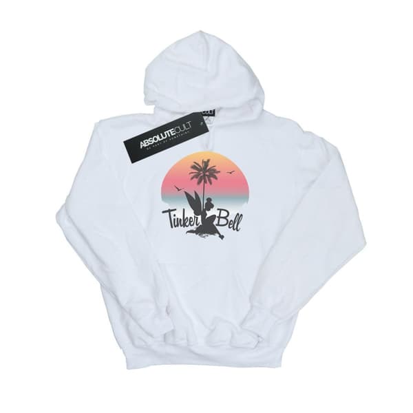 Disney Womens/Ladies Tinker Bell Sunset Hoodie White XXL