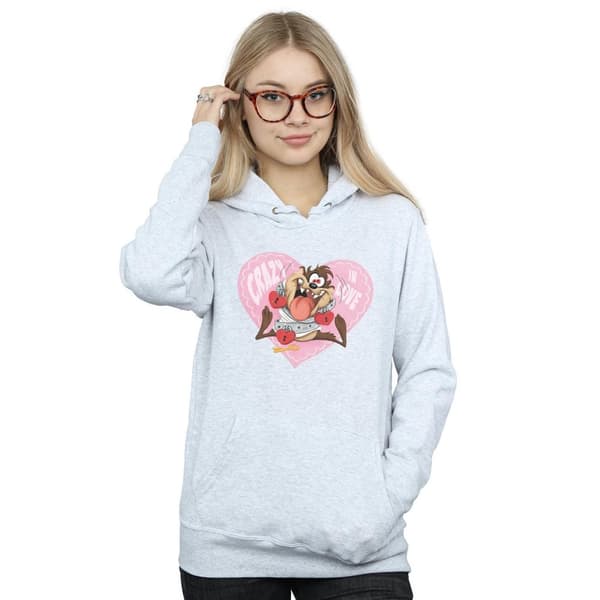 Looney Tunes Womens/Ladies Taz Valentine´s Day Crazy In Love Hoodie