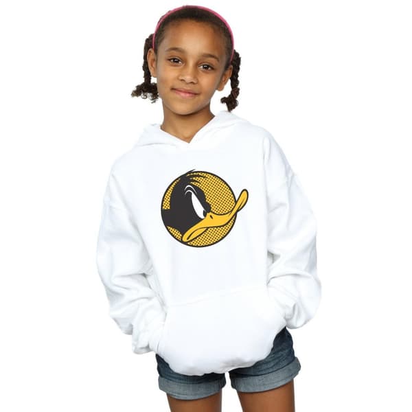 Looney Tunes Daffy Duck-hoodie med prickig profil för flickor