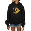 Miniatyrbild 3 av 5: Looney Tunes Daffy Duck-hoodie med prickig profil för flickor