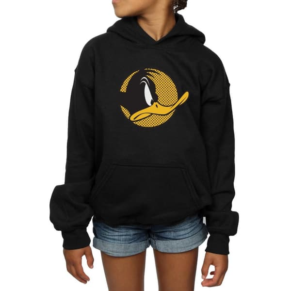 Looney Tunes Daffy Duck-hoodie med prickig profil för flickor