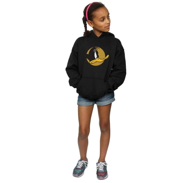 Looney Tunes Daffy Duck-hoodie med prickig profil för flickor