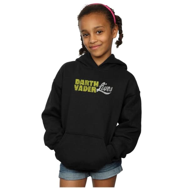 Star Wars Girls Darth Vader Lives Logo Hoodie