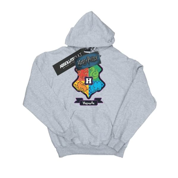 Harry Potter Boys Hogwarts Junior Crest Hoodie Sports Grey 5-6 Years