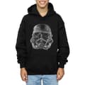 Miniatyrbild 3 av 5: Star Wars Stormtrooper-huvtröja med hjälm i kritstreck för pojkar