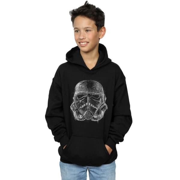 Star Wars Stormtrooper-huvtröja med hjälm i kritstreck för pojkar